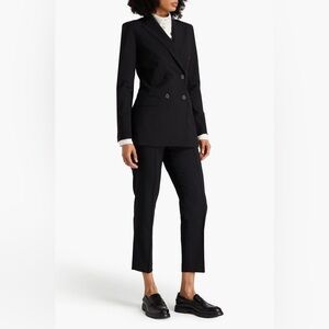 THEORY Double-breasted wool blazer Jacket Women 4 Black Career Office Business